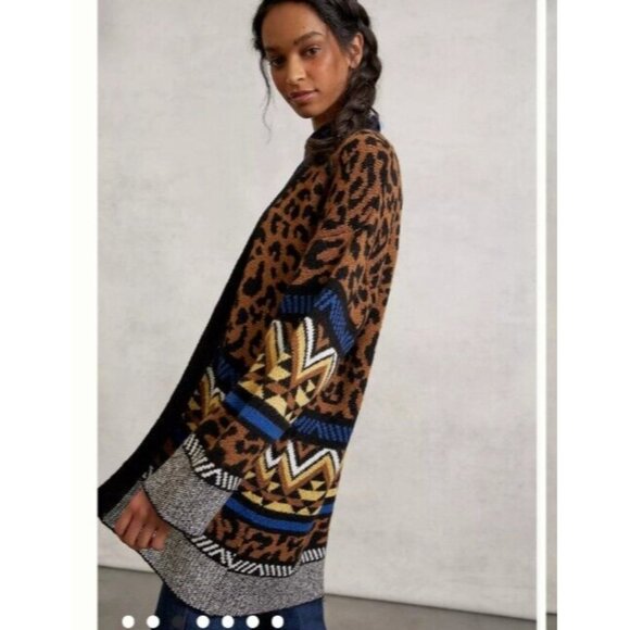 Anthropologie Marseille Leopard Cardigan Size XS - Picture 12 of 13